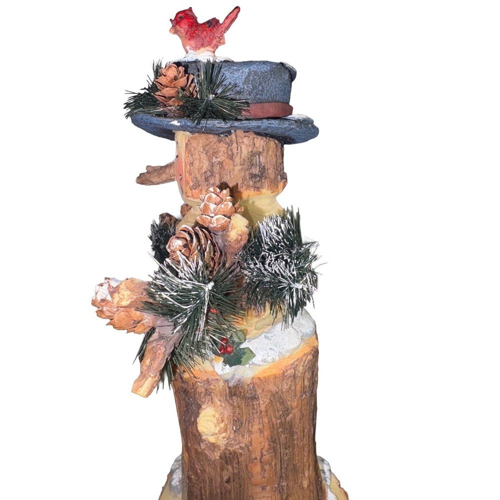 Roman, Inc.‎ Rustic Wooden Snowman Music Box "Walking In A Winter Wonderland" - Picture 10 of 16
